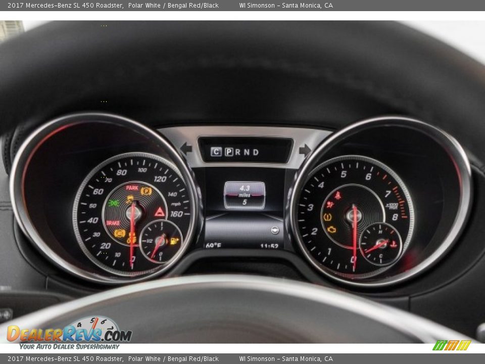 2017 Mercedes-Benz SL 450 Roadster Gauges Photo #7
