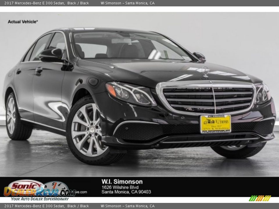 2017 Mercedes-Benz E 300 Sedan Black / Black Photo #1