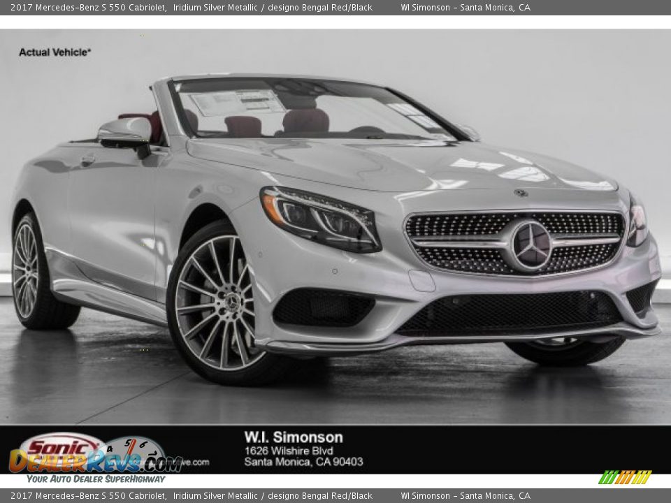 2017 Mercedes-Benz S 550 Cabriolet Iridium Silver Metallic / designo Bengal Red/Black Photo #1