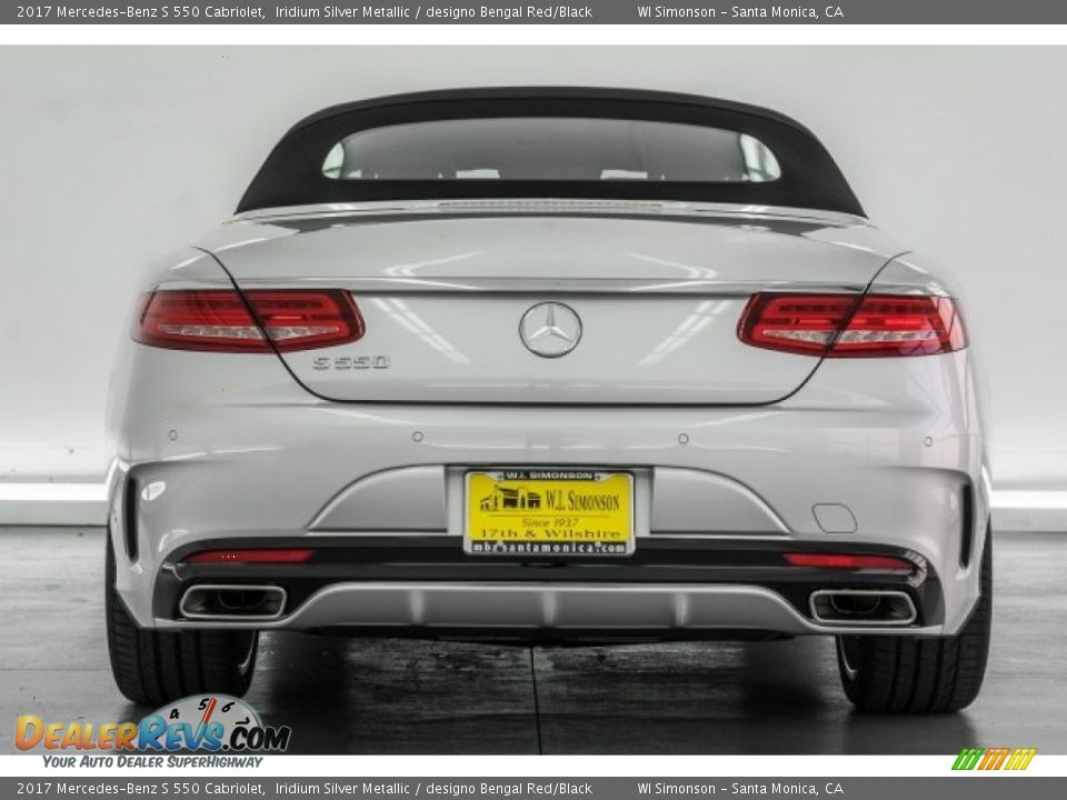 2017 Mercedes-Benz S 550 Cabriolet Iridium Silver Metallic / designo Bengal Red/Black Photo #4