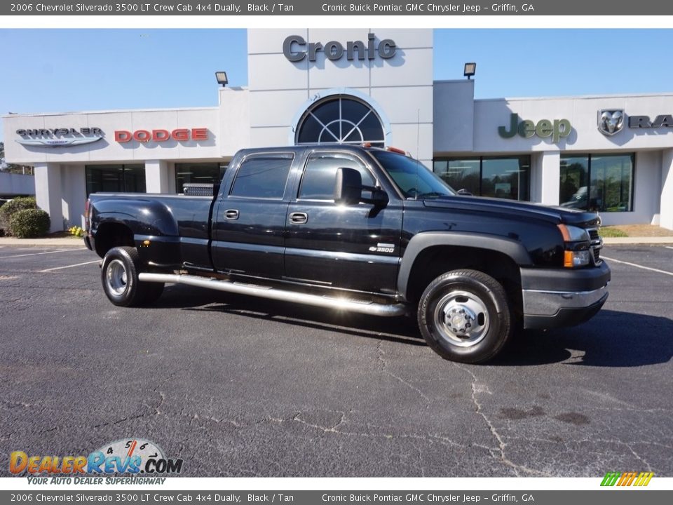 2006 Chevrolet Silverado 3500 LT Crew Cab 4x4 Dually Black / Tan Photo #1