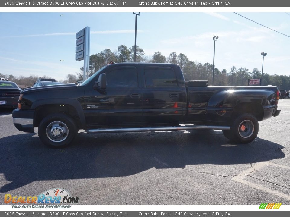 2006 Chevrolet Silverado 3500 LT Crew Cab 4x4 Dually Black / Tan Photo #4