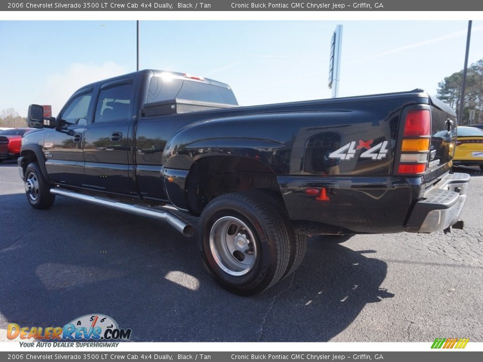 2006 Chevrolet Silverado 3500 LT Crew Cab 4x4 Dually Black / Tan Photo #5