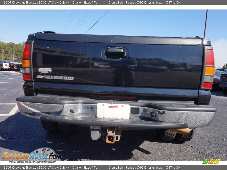 2006 Chevrolet Silverado 3500 LT Crew Cab 4x4 Dually Black / Tan Photo #6