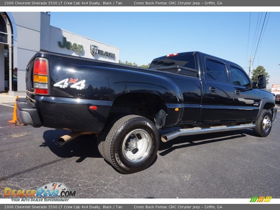 2006 Chevrolet Silverado 3500 LT Crew Cab 4x4 Dually Black / Tan Photo #7