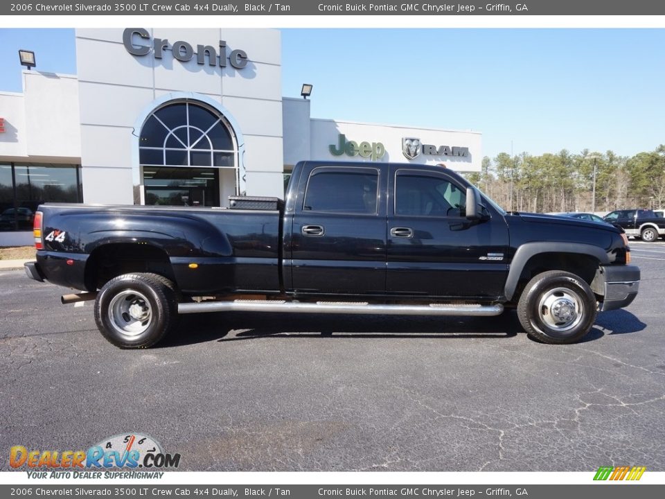 2006 Chevrolet Silverado 3500 LT Crew Cab 4x4 Dually Black / Tan Photo #8