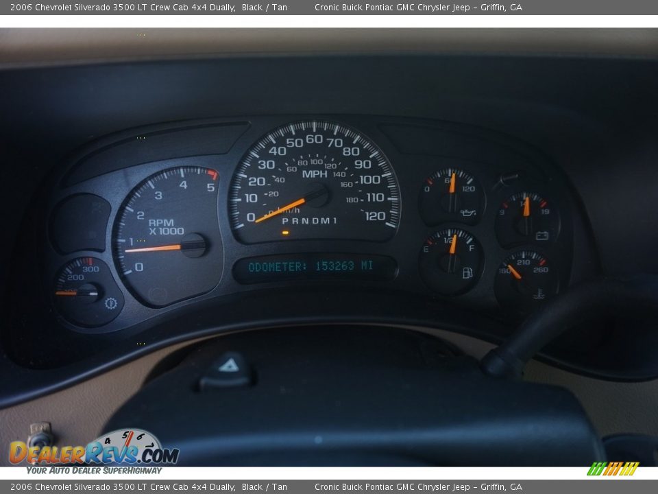 2006 Chevrolet Silverado 3500 LT Crew Cab 4x4 Dually Black / Tan Photo #21
