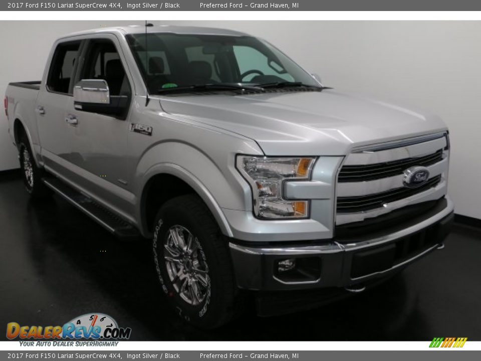 2017 Ford F150 Lariat SuperCrew 4X4 Ingot Silver / Black Photo #7