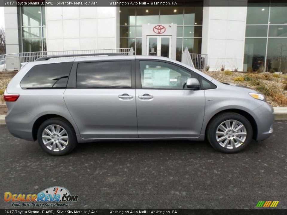 Silver Sky Metallic 2017 Toyota Sienna LE AWD Photo #2