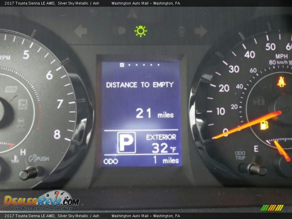 2017 Toyota Sienna LE AWD Silver Sky Metallic / Ash Photo #16