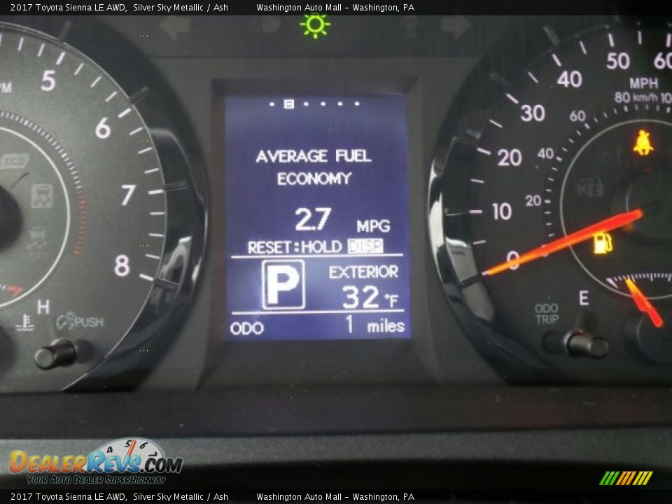 2017 Toyota Sienna LE AWD Silver Sky Metallic / Ash Photo #17