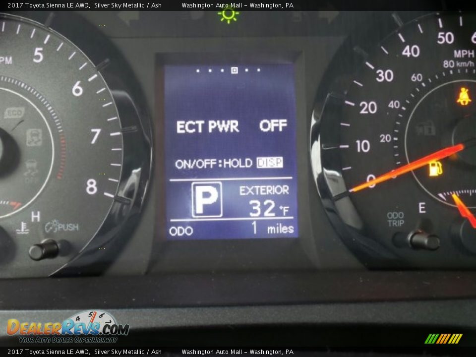 2017 Toyota Sienna LE AWD Silver Sky Metallic / Ash Photo #19