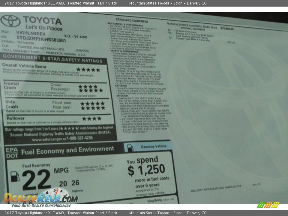 2017 Toyota Highlander XLE AWD Toasted Walnut Pearl / Black Photo #11
