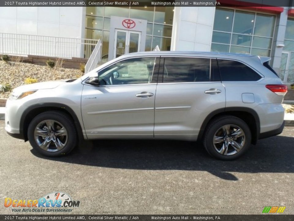 2017 Toyota Highlander Hybrid Limited AWD Celestial Silver Metallic / Ash Photo #6