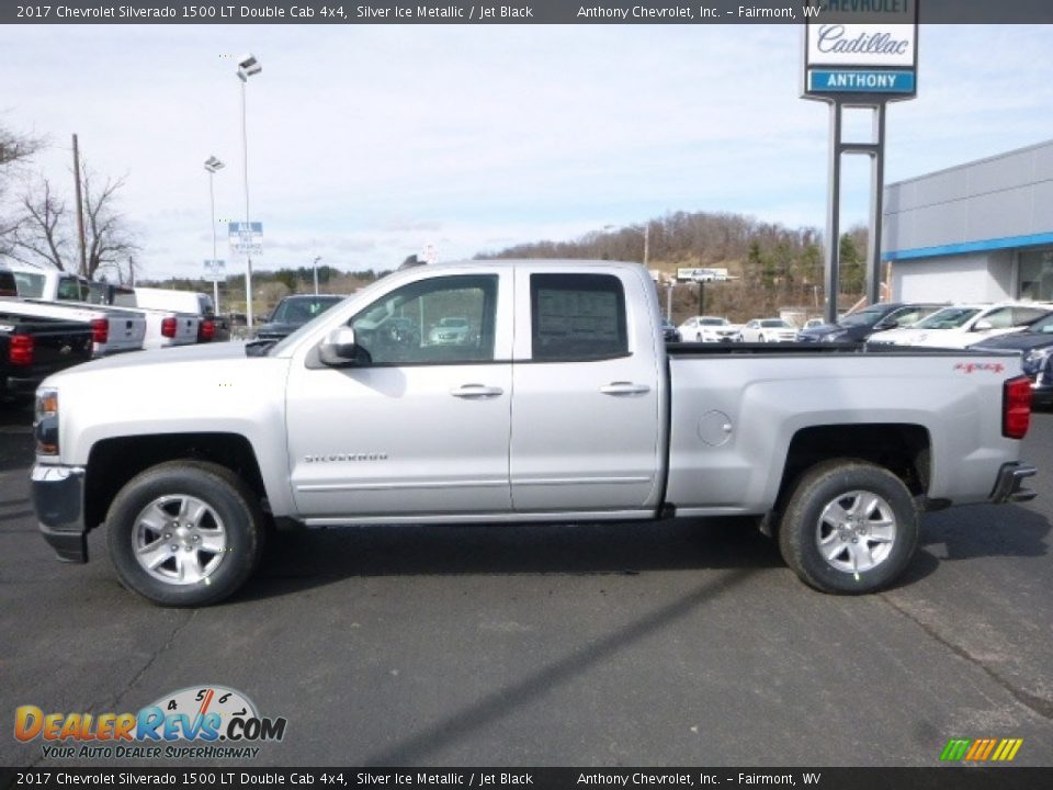 2017 Chevrolet Silverado 1500 LT Double Cab 4x4 Silver Ice Metallic / Jet Black Photo #10