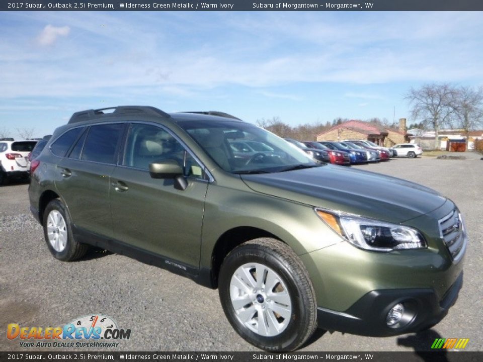 2017 Subaru Outback 2.5i Premium Wilderness Green Metallic / Warm Ivory Photo #1