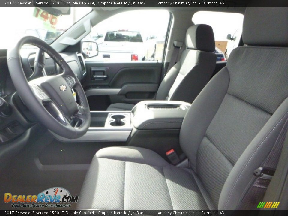 2017 Chevrolet Silverado 1500 LT Double Cab 4x4 Graphite Metallic / Jet Black Photo #14