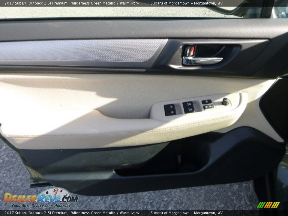 2017 Subaru Outback 2.5i Premium Wilderness Green Metallic / Warm Ivory Photo #14