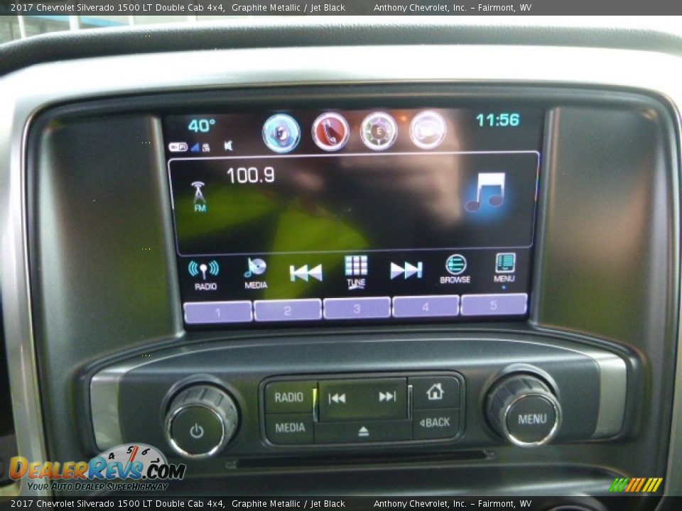 2017 Chevrolet Silverado 1500 LT Double Cab 4x4 Graphite Metallic / Jet Black Photo #17