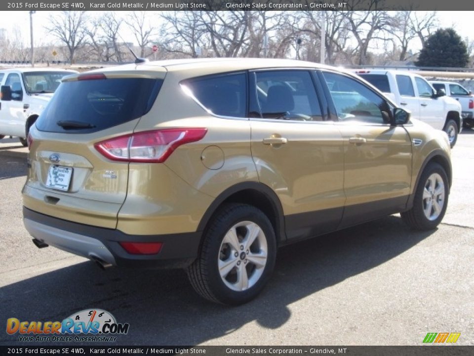 2015 Ford Escape SE 4WD Karat Gold Metallic / Medium Light Stone Photo #4