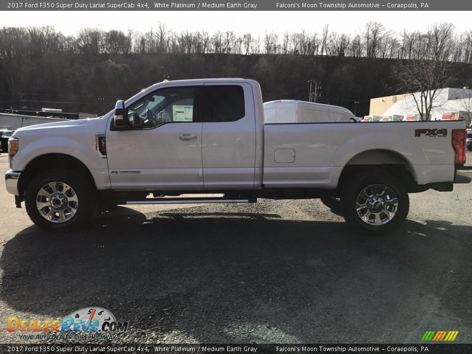 2017 Ford F350 Super Duty Lariat SuperCab 4x4 White Platinum / Medium Earth Gray Photo #1