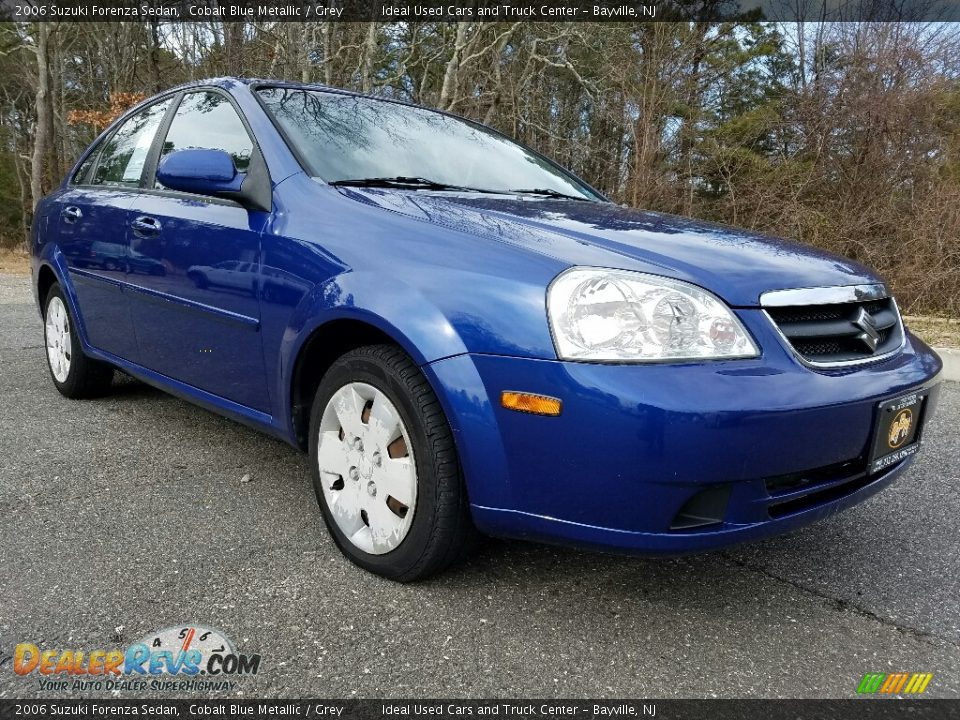 2006 Suzuki Forenza Sedan Cobalt Blue Metallic / Grey Photo #7