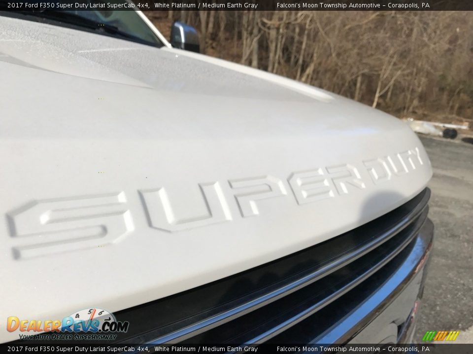 2017 Ford F350 Super Duty Lariat SuperCab 4x4 White Platinum / Medium Earth Gray Photo #4