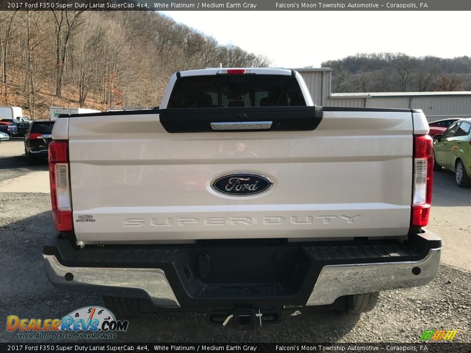 2017 Ford F350 Super Duty Lariat SuperCab 4x4 White Platinum / Medium Earth Gray Photo #8