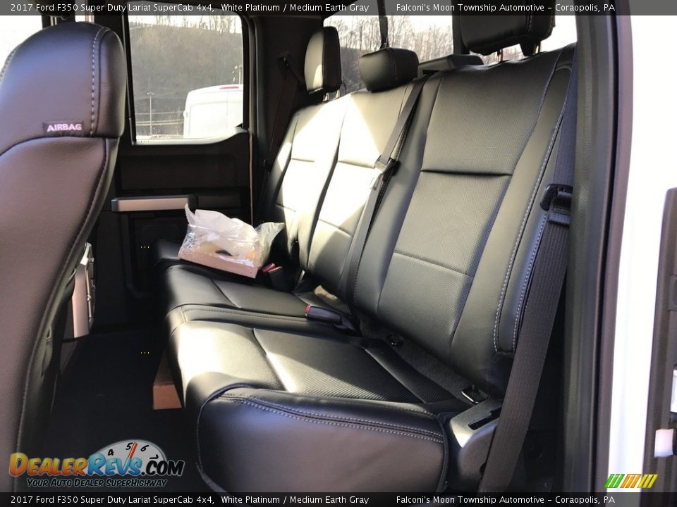 2017 Ford F350 Super Duty Lariat SuperCab 4x4 White Platinum / Medium Earth Gray Photo #10
