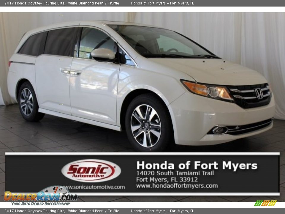 2017 Honda Odyssey Touring Elite White Diamond Pearl / Truffle Photo #1