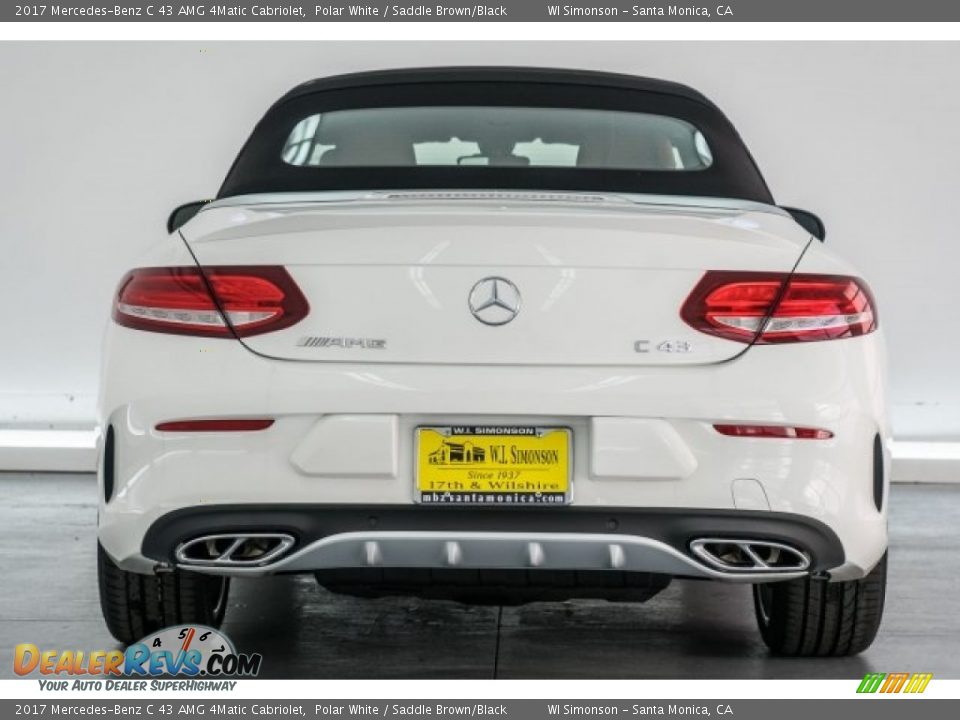 2017 Mercedes-Benz C 43 AMG 4Matic Cabriolet Polar White / Saddle Brown/Black Photo #4