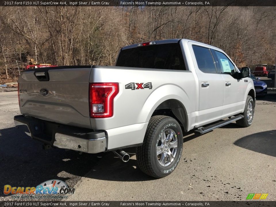 2017 Ford F150 XLT SuperCrew 4x4 Ingot Silver / Earth Gray Photo #4