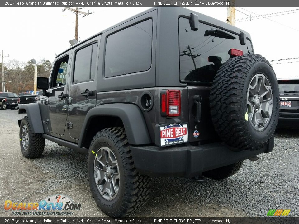 2017 Jeep Wrangler Unlimited Rubicon 4x4 Granite Crystal Metallic / Black Photo #4