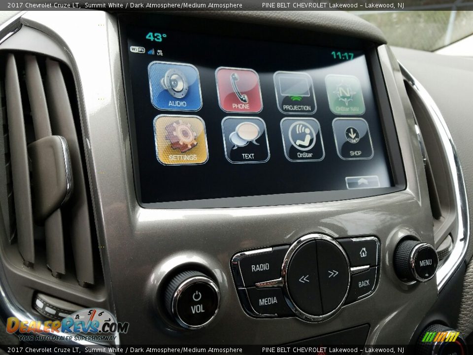 2017 Chevrolet Cruze LT Summit White / Dark Atmosphere/Medium Atmosphere Photo #11