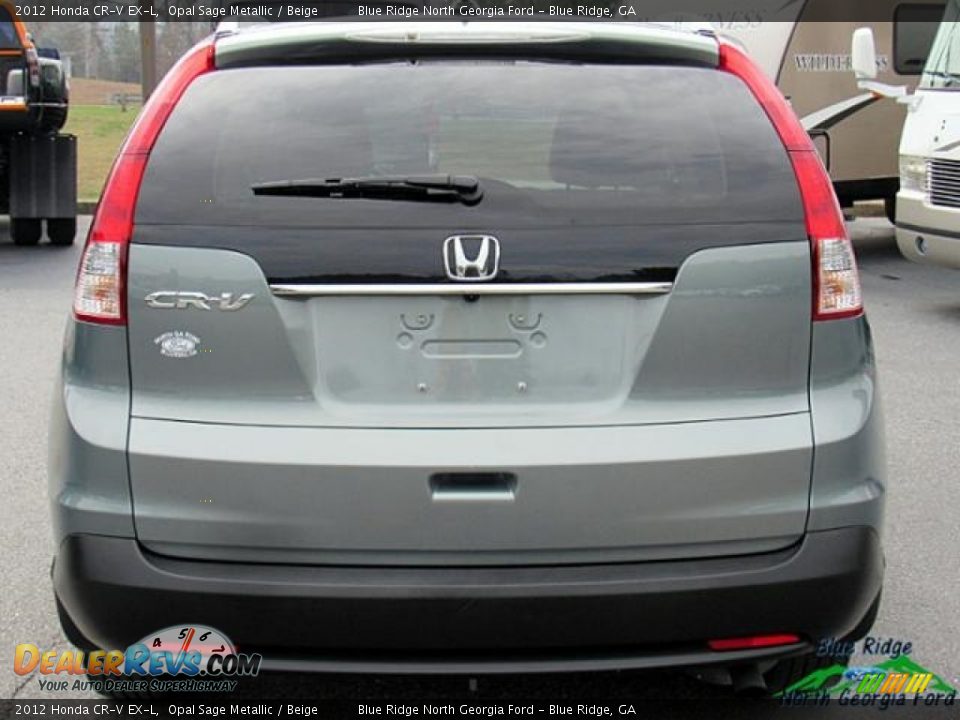 2012 Honda CR-V EX-L Opal Sage Metallic / Beige Photo #4