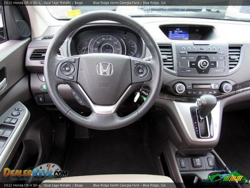 2012 Honda CR-V EX-L Opal Sage Metallic / Beige Photo #16