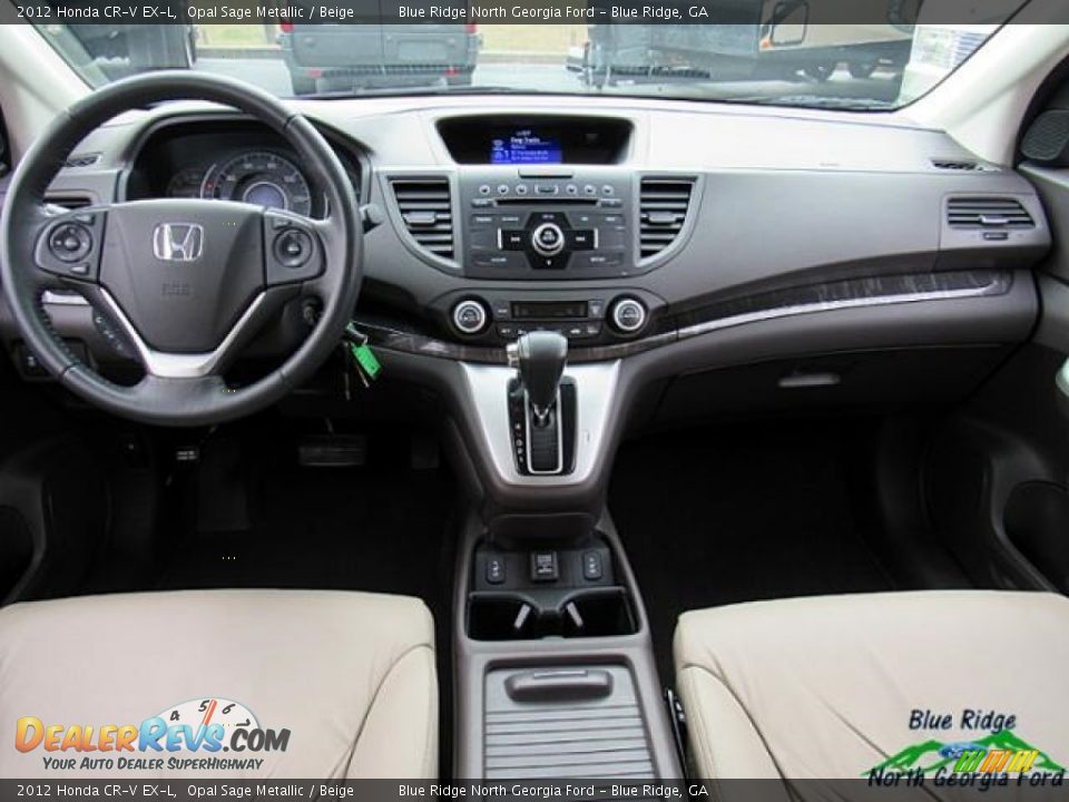 2012 Honda CR-V EX-L Opal Sage Metallic / Beige Photo #17