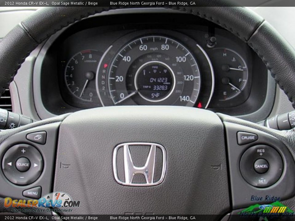 2012 Honda CR-V EX-L Opal Sage Metallic / Beige Photo #19