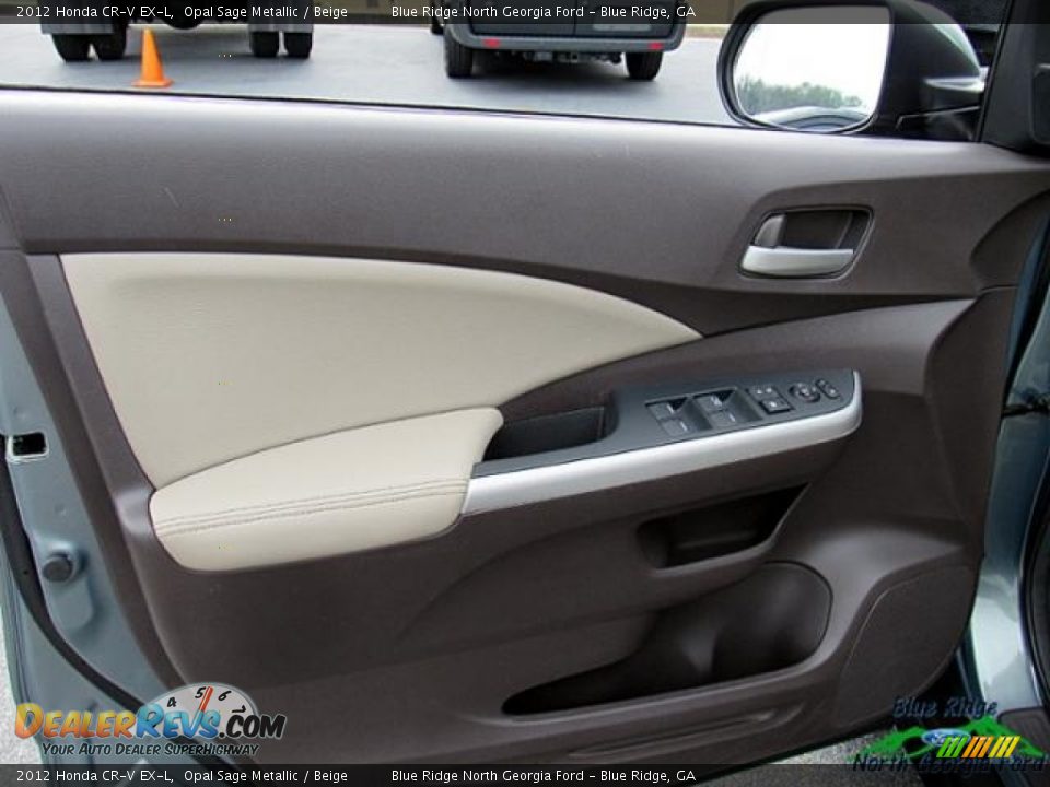 2012 Honda CR-V EX-L Opal Sage Metallic / Beige Photo #27
