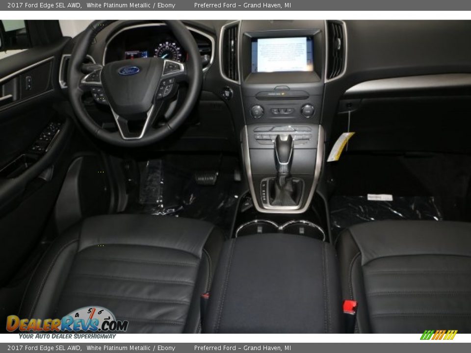 2017 Ford Edge SEL AWD White Platinum Metallic / Ebony Photo #2