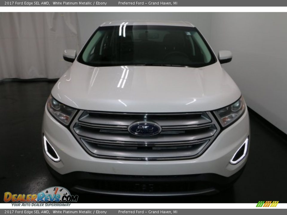 2017 Ford Edge SEL AWD White Platinum Metallic / Ebony Photo #6