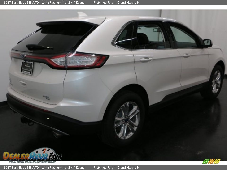 2017 Ford Edge SEL AWD White Platinum Metallic / Ebony Photo #8