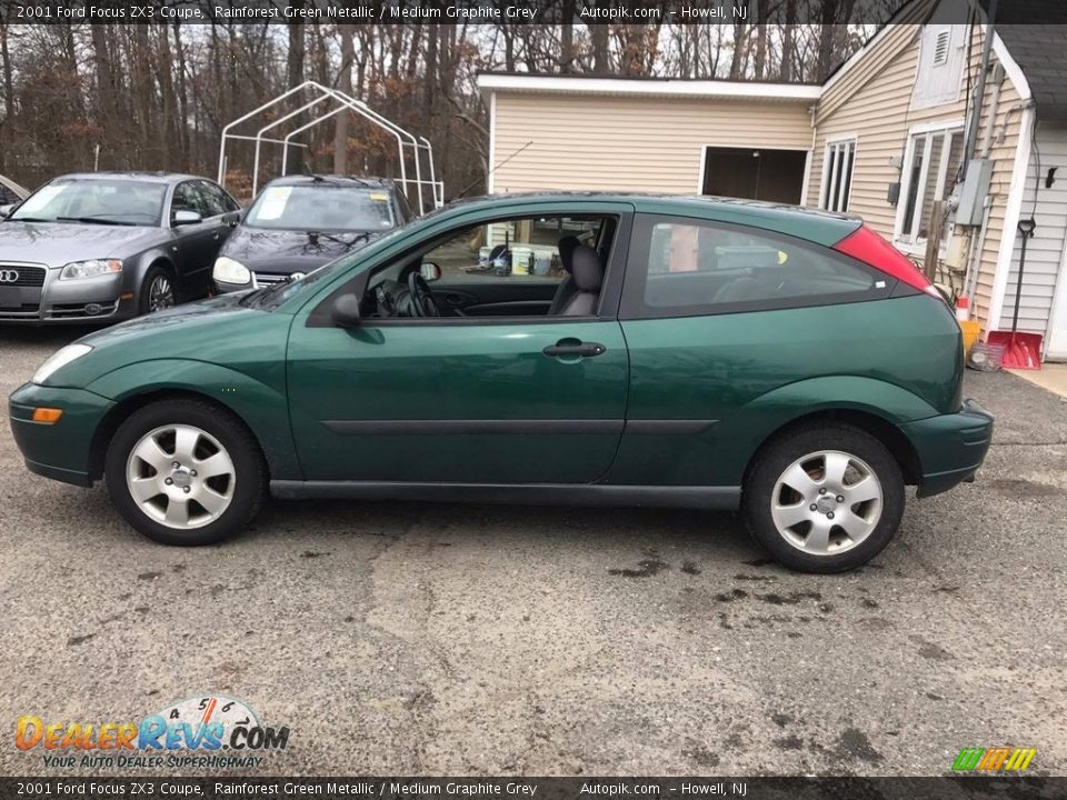 Rainforest Green Metallic 2001 Ford Focus ZX3 Coupe Photo #3