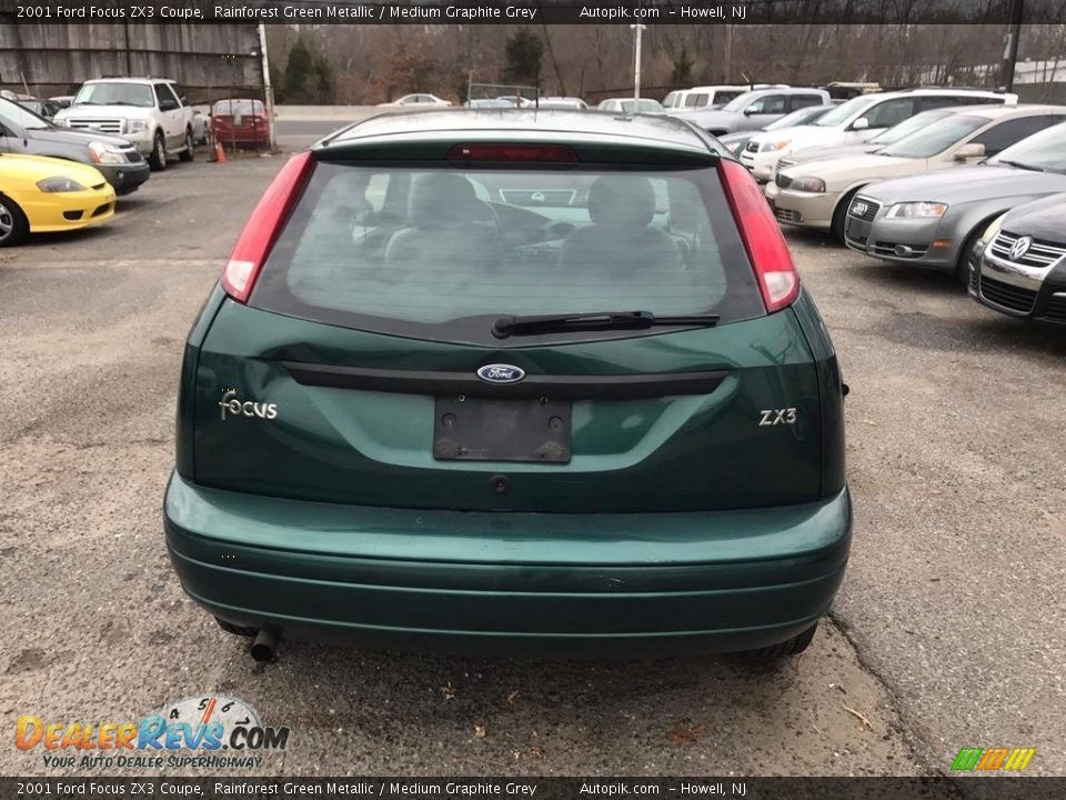 2001 Ford Focus ZX3 Coupe Rainforest Green Metallic / Medium Graphite Grey Photo #5