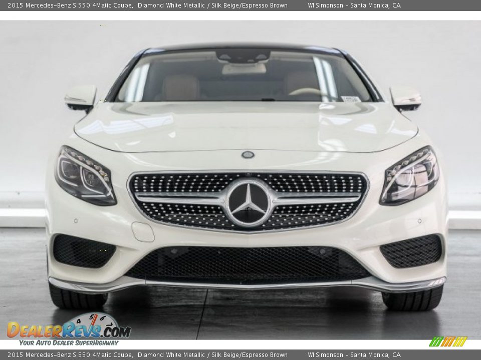 2015 Mercedes-Benz S 550 4Matic Coupe Diamond White Metallic / Silk Beige/Espresso Brown Photo #2