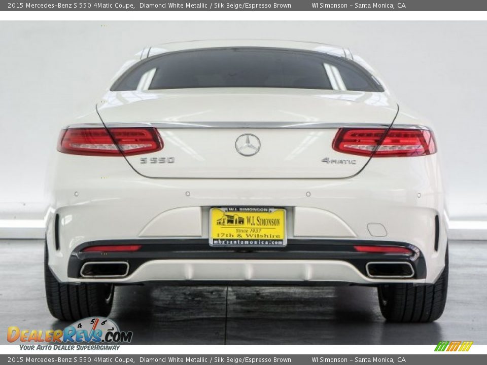2015 Mercedes-Benz S 550 4Matic Coupe Diamond White Metallic / Silk Beige/Espresso Brown Photo #3