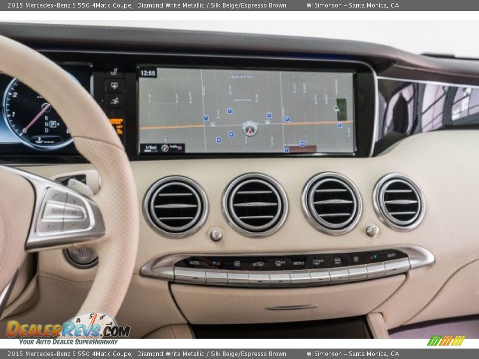 2015 Mercedes-Benz S 550 4Matic Coupe Diamond White Metallic / Silk Beige/Espresso Brown Photo #5