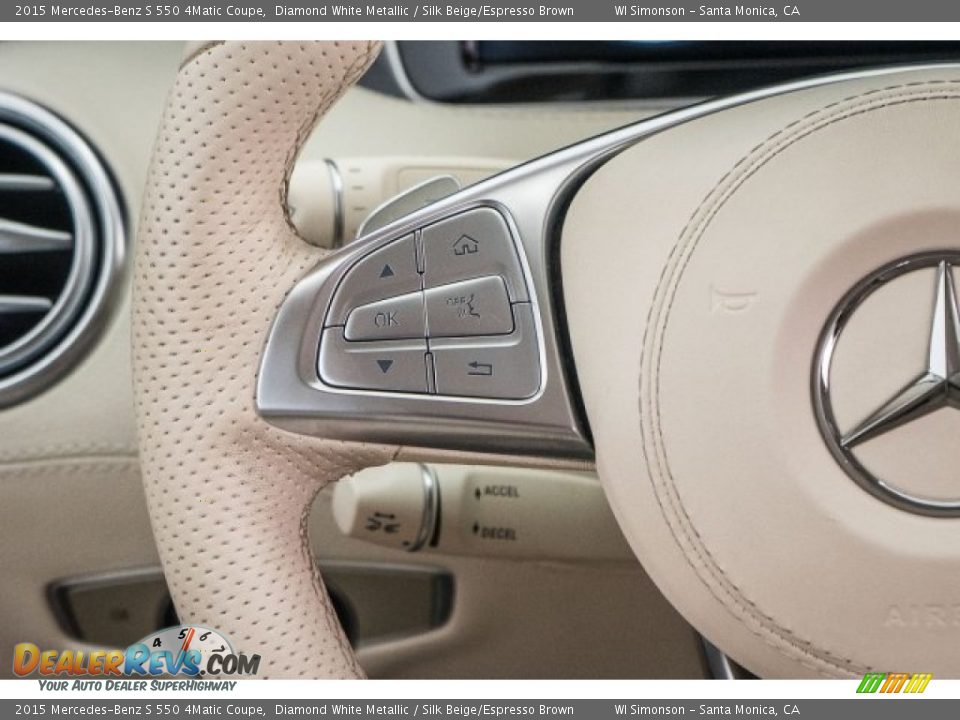 2015 Mercedes-Benz S 550 4Matic Coupe Diamond White Metallic / Silk Beige/Espresso Brown Photo #18