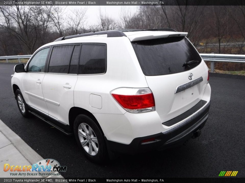 2013 Toyota Highlander SE 4WD Blizzard White Pearl / Black Photo #8