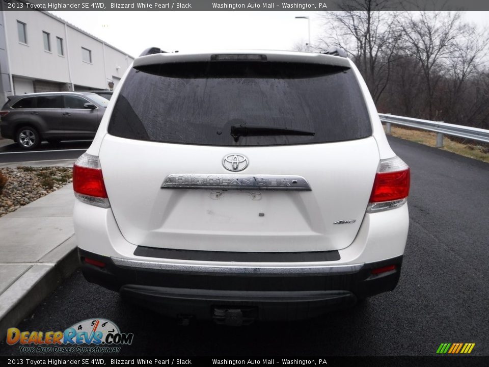 2013 Toyota Highlander SE 4WD Blizzard White Pearl / Black Photo #9